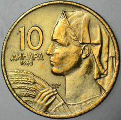 YUGOSLAVYA 10 DİNAR 1963 TİTO DÖNEMİ.