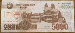 KUZEY KORE 5000 WON 2013 ÇİL.SPESMEN KAĞIT  PARA