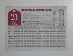 2025 Diyanet Takvimi - 21 Mart 2025