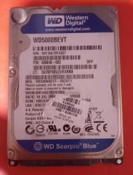 Western Digital  WD 500 GB 2.5” SATA Laptop Hard Disk (Sağlık 100 , Sorunsuz, İkinci El)