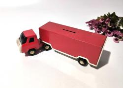 Antika Ziraat Bankası Tır Kumbara - Kırmızı Kamyon Kumbara