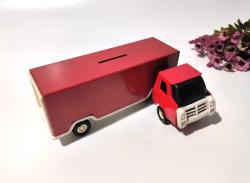 Antika Ziraat Bankası Tır Kumbara - Kırmızı Kamyon Kumbara