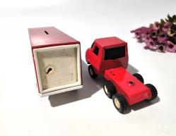 Antika Ziraat Bankası Tır Kumbara - Kırmızı Kamyon Kumbara