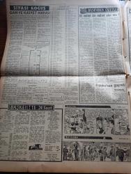 Ulus Gazetesi - Turkish Newspaper - 4 Ocak 1958 - İşçi Partisi gölge bakanı George Brown'un basın toplantısı Kıbrıs'ı taksim makul hal çaresi değildir - İşçi Partisi gölge bakanı George Brown Kasım Gülek'in evinden ayrılırken fotoğraf - Türkiye'de Kıbrıs çalışmaları - Fransızlar Tunus topraklarına girdi - Osman Bölükbaşı duruşmasına gelmedi - 29 yıl sonra Güney kutbuna ilk defa olarak gidildi - Ankara gazeteciler sendikasının balo hazırlığı fotoğraf - Shakespeare'in ünlü eseri ile canlanan veronalı aşık Juliet'in mezarı fotoğraf - Vatan Yolunda Milli mücadele hatıraları yazan Yakup Kadri Karaosmanoğlu Yazı Dizisi - Markizde Sevignenin kehaneti yazan Leyla Çambel - Kara tahtada ak yazı Hürriyet yazan Oktay Verel - Kıbrıs ve İşçi Partisi Yarın Ahmet Şükrü Esmer - Doğu çikolata fabrikası açıldı - siyasi koğuş yazan Örsan Öymen - Ankara İstanbul Radyosu Programı - futbol liginde 2. Devre başlıyor - Demirsporlar serbest güreş şampiyonası bugün saat 19.00'da başlayacak - Fenerbahçe basketbol