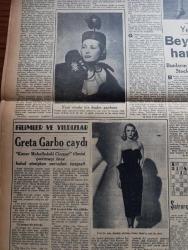 Ulus Gazetesi - Turkish Newspaper - 5 Şubat 1950 - İstanbul'da boks karşılaşması - geceki maçta İtalyan takımına mağlup olduk - Amerikalı boksör Geoy Maxim İngiliz Freddie Mills'i nakavtla yenmiştir fotoğraf - İtalyan boksörleri Yeşilköy Hava meydanında fotoğraf - Demirspor lokali bugün açılıyor - Kalespor müzikli bir müsamele tertipledi - Sabite Tur Müzeyyen Senar Cevat Kurtuluş yeni sinemada - ses yıldızı Nigar Bomonti aile saz salonunda - yeni sinemada Semahat Ergökmen veda konseri - zamane kızı filmi Yarın Ankara sinemasında - kılınçların gölgesinde filmi Sümer sinemasında - uçuruma doğrunun bize kazandırmış olduğu yeni bir yıldız Mediha Yelda fotoğraf - Greta Carbo caydı - yeni bir aşka düştüğü söylenen Susan Shaw'ın yeni pozu fotoğraf - John Howard Davies çevirmekte olduğu filmin bir sahnesinde Fotoğrafı - evlenecek misiniz alacağınız kızı Güney Amerika'dan seçiniz - satranç köşesi - yeni moda bir kadın şapkası fotoğraf - gar gazinosunda Ordu fındık gecesi - güzeller resmigeçidi