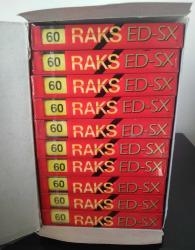 Raks ED-SX 60'lık 10 adet Boş Kaset (sıfır)