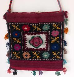 VİNTAGE KÖK BOYA EL DOKUMASI HALI ÇANTA. KONDİSYON YÜKSEK KOLEKSİYONLUK NADİR