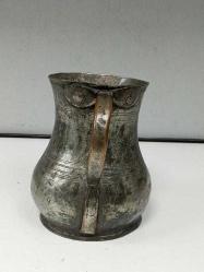 Antika Osmanlı Ermeni Yazılı Bakır Büyük Bardak - Maşrapa