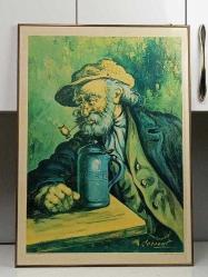 Eskilerden İtalyan Cecconi İpek Baskı Tablo