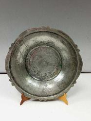 Muazzam Antika Osmanlı Dönem Yazılı Tarihli Bakır Tabak