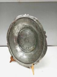 Muazzam Antika Osmanlı Dönem Yazılı Tarihli Bakır Tabak