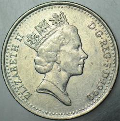 BİRLEŞİK KRALLIK 10 PENCE 1992. KRALİÇE II. ELİZABETH 24,5 mm. İNGİLTERE