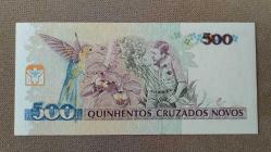 1990 YILI BREZİLYA  500 CRUZEOS HİÇ KULLANILMAMIŞ