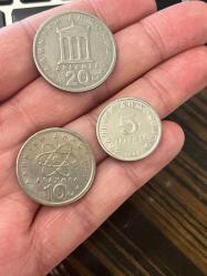 YUNANİSTAN 1984 YILI 5 10 20 DRAHMİ