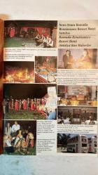 RAMADA TURKEY İngilizce Türkçe DERGİSİ - TARİHİ 1992 — YIL: 1 — SAYI: 1  RAMADA JOURNAL TURKEY — RENAISSANCE STYLE OTTOMAN NIGHTS — TREKKING: AN ADVENTURE BY ITSELF — APRIL 17, 1992: A STAR IS BORN — JET SET STYLE WEDDINGS — RAMADA HOTEL İSTANBUL HABERLERİ — RAMADA RENAISSANCE RESORT HOTEL ANTALYA HABERLERİ — RAMADA HOTEL MERSİN HABERLERİ — A VILLAGE UNLIKE OTHERS: DOĞEMEAL — A STORY OF SURVIVAL: CARE CARES — DISCOVER THE CHOICES IN MERSİN — INTERVIEW WITH BILL GRAN — RAMADA HOTELS IN TURKEY  JEAN MARE GROSFORT — SIRIAN BEBE — İBRAHİM TEMNO — METİN AKALUN — VOLKAN ATAÇ — KAYHAN BUNH — SHEL BEYAZA — RALPH SCHMITZ - TAM TAKIM EKSİKSİZ 34 SAYFA