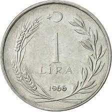 MADENİ 1 LİRA 1966