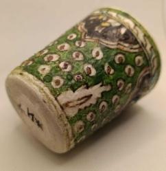 Osmanlı Dönemi El Boyaması Kumlama Seramik Bardak.