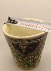 Osmanlı Dönemi El Boyaması Kumlama Seramik Bardak.