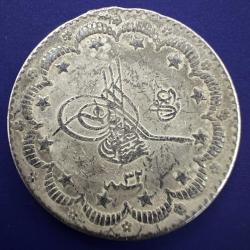 2. ABDÜLHAMİD · 5 KURUŞ · (1293/32) · KOSTANTİNİYE · GÜMÜŞ  KULPTAN ÇIKMA.