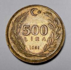 1991 MADENİ 500 LİRA #2