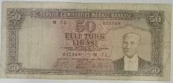 LOT.8 » TÜRKİYE  5. EMİSYON  50  LİRA  KAĞIT  PARA