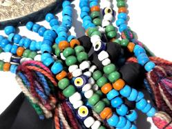 Metal Nazarlık - Gümüş Kaplama Cam Boncuklu Nazarlık - Nazar Boncuğu - Metal Nazarlık - Cam Boncuklu Nazarlık - Dükkan Kapı Duvar Süsü