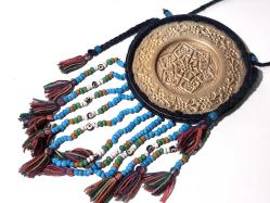 Metal Nazarlık - Gümüş Kaplama Cam Boncuklu Nazarlık - Nazar Boncuğu - Metal Nazarlık - Cam Boncuklu Nazarlık - Dükkan Kapı Duvar Süsü