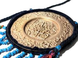 Metal Nazarlık - Gümüş Kaplama Cam Boncuklu Nazarlık - Nazar Boncuğu - Metal Nazarlık - Cam Boncuklu Nazarlık - Dükkan Kapı Duvar Süsü