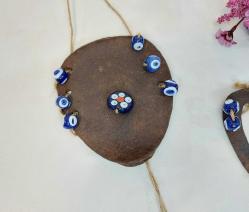 Antika At Nalı Nazarlık - El İşi Tasarım Nazar Boncuğu - Nazar Cam Boncuklu Nazarlık - Otel - Dükkan Kapı Duvar Süsü - 2 Adet