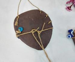 Antika At Nalı Nazarlık - El İşi Tasarım Nazar Boncuğu - Nazar Cam Boncuklu Nazarlık - Otel - Dükkan Kapı Duvar Süsü - 2 Adet