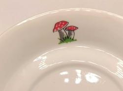 Ördek ve Mantar desenli porselen fincan ve tabağı