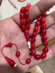 Orijinal eski alman habbeden Osmanlı Miskevi (mercan) bağa  tespih