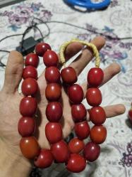 Orijinal eski alman habbeden Osmanlı Miskevi (mercan) bağa  tespih