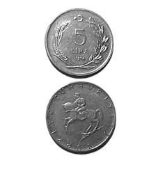 MADENİ 5 LİRA 1974