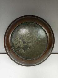 Antika Osmanlı Dönem Yazılı Nadir Bronz Çanak - Tabak