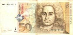 LOT.7 » Almanya Federal Cumhuriyeti’nin Deutsche Mark (DM) dönemine ait 50 Mark banknotu
