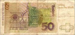 Almanya Federal Cumhuriyeti’nin Deutsche Mark (DM) dönemine ait 50 Mark banknotu