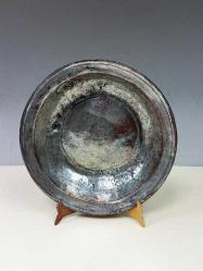 Antika Osmanlı Saz Tuğralı - Tarihli Dövme Bakır Sahan