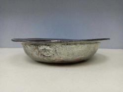 Antika Osmanlı Saz Tuğralı - Tarihli Dövme Bakır Sahan