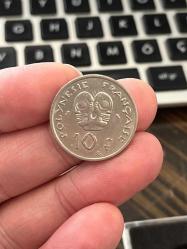 FRANSIZ POLİNEZYASI 1967 YILI 10 FRANK