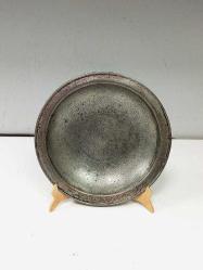 Antika Osmanlı Yazılı Tarihli Bronz Tabak