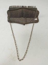 Antika 1800'ler Osmanlı Dönem El Örme Alpaka Bayan El Çantası