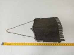 Antika 1800'ler Osmanlı Dönem El Örme Alpaka Bayan El Çantası