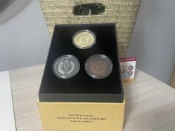 2024 - Galatasaray 24. Şampiyonluk Hatıra Para Seti  - Kutulu - Çil