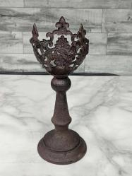 1800'ler Antika Osmanlı Dönem Kilise İşi Mumluk - Şamdan