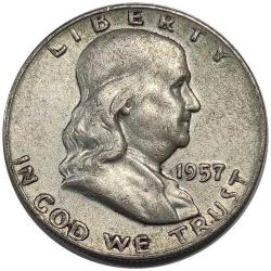 LOT.8 » 1957 YILI AMERİKA YARIM DOLAR GÜMÜŞ 12.24 GRAM