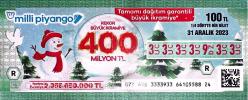 LOT.18 » 3333933 nolu 2024 Yılbaşı Milli piyango bileti