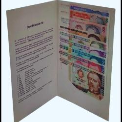 Peru 10-100.000 intis 1987-90 Çil /  9 adet banknot set, özel föyünde