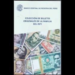 Peru 10-100.000 intis 1987-90 Çil /  9 adet banknot set, özel föyünde