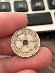 BELÇİKA KONGOSU 1919 YILI 5 CENTIM